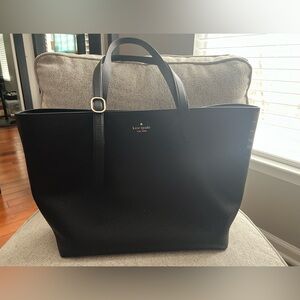 Kate Spade Black Pebbled Leather Tote